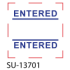 SU-13701 - Small "Entered"<BR>Title Stamp