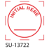 SU-13722 - Small "Initial Here"<BR>Title Stamp
