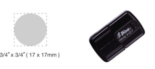 S-Q17 - S-Q17 Self-Inking Round Handy Pocket Stamp