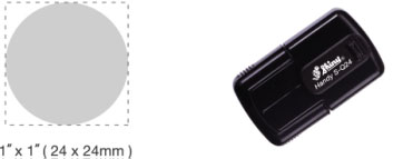 S-Q24 - S-Q24 Self-Inking Round Handy Pocket Stamp